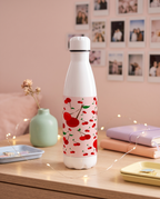 Aarkeo Double Walled Stainless Steel Water Bottle 550ml | Cherry Orchard Dreams Print | Insulated Leakproof Hot & Cold Bottle for Office, Gym & Travel 1219 Avenue