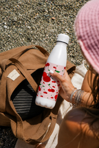 Aarkeo Double Walled Stainless Steel Water Bottle 550ml | Cherry Orchard Dreams Print | Insulated Leakproof Hot & Cold Bottle for Office, Gym & Travel 1219 Avenue