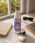 Aarkeo Double Walled Stainless Steel Water Bottle 550ml | Dreamy Teddy Hearts Print | Insulated Leakproof Hot & Cold Bottle for Office, Gym & Travel 1219 Avenue