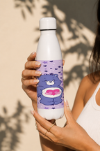 Aarkeo Double Walled Stainless Steel Water Bottle 550ml | Dreamy Teddy Hearts Print | Insulated Leakproof Hot & Cold Bottle for Office, Gym & Travel 1219 Avenue