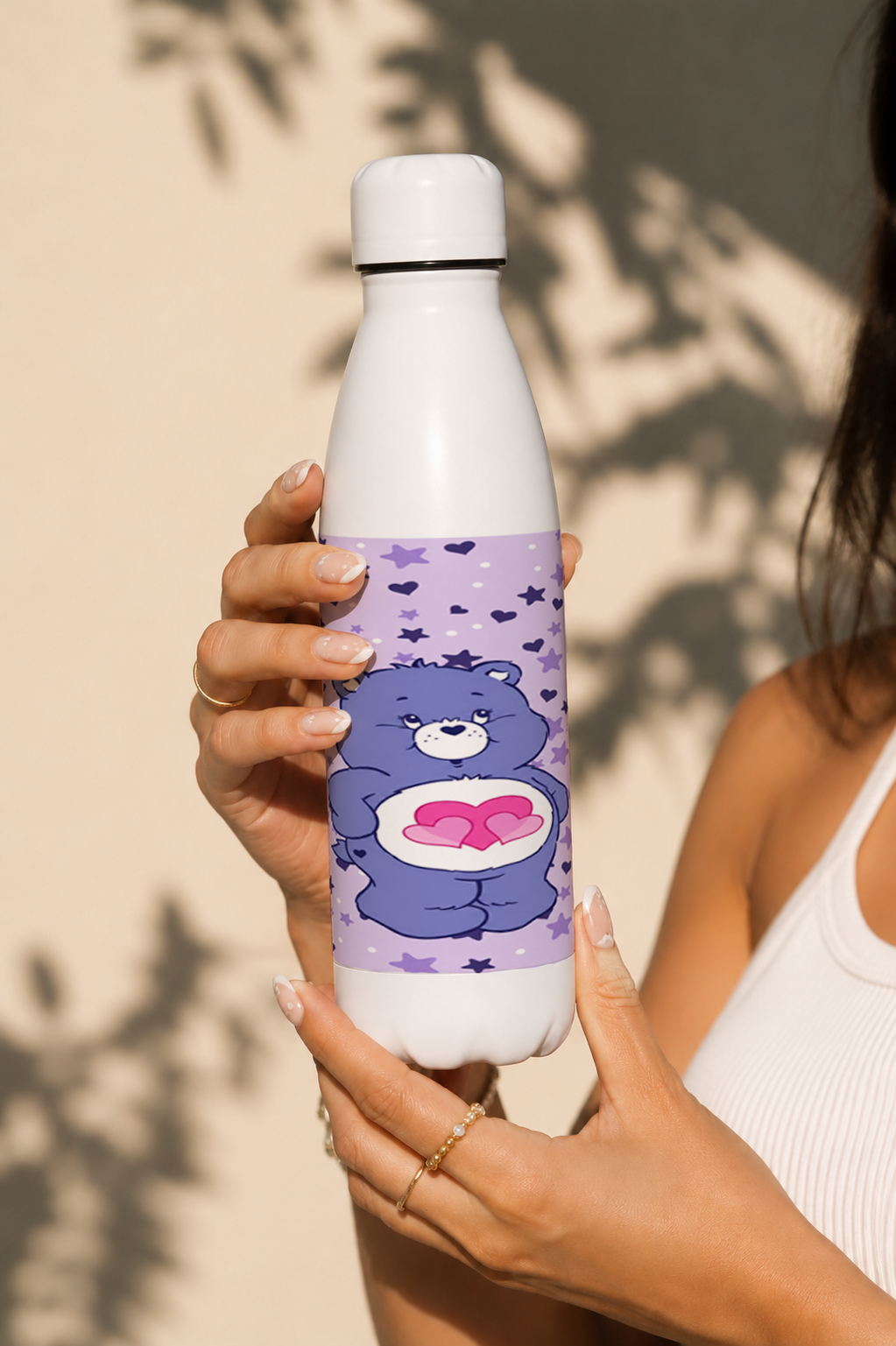 Aarkeo Double Walled Stainless Steel Water Bottle 550ml | Dreamy Teddy Hearts Print | Insulated Leakproof Hot & Cold Bottle for Office, Gym & Travel 1219 Avenue