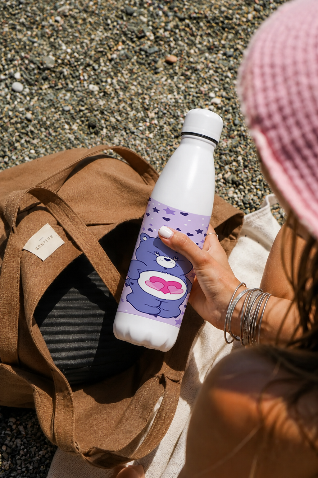 Aarkeo Double Walled Stainless Steel Water Bottle 550ml | Dreamy Teddy Hearts Print | Insulated Leakproof Hot & Cold Bottle for Office, Gym & Travel 1219 Avenue