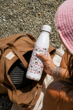 Aarkeo Double Walled Stainless Steel Water Bottle 550ml | Hello Kitty Strawberry Seamless Print | Insulated Leakproof Hot & Cold Bottle for Office, Gym & Travel 1219 Avenue