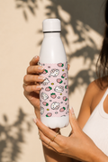 Aarkeo Double Walled Stainless Steel Water Bottle 550ml | Hello Kitty Strawberry Seamless Print | Insulated Leakproof Hot & Cold Bottle for Office, Gym & Travel 1219 Avenue