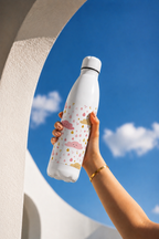 Aarkeo Double Walled Stainless Steel Water Bottle 550ml | Little Sky Dreams Print | Insulated Leakproof Hot & Cold Bottle for Office, Gym & Travel 1219 Avenue