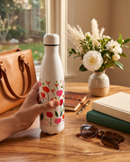 Aarkeo Double Walled Stainless Steel Water Bottle 550ml | Luma Bloom Print | Insulated Leakproof Hot & Cold Bottle for Office, Gym & Travel 1219 Avenue