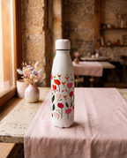Aarkeo Double Walled Stainless Steel Water Bottle 550ml | Luma Bloom Print | Insulated Leakproof Hot & Cold Bottle for Office, Gym & Travel 1219 Avenue