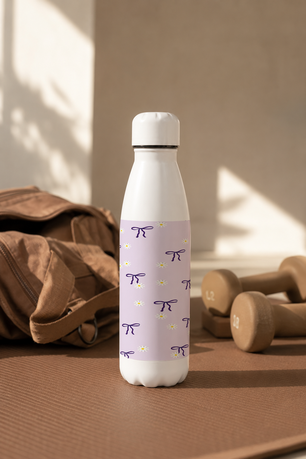Aarkeo Double Walled Stainless Steel Water Bottle 550ml | Pastel Daisy Delight Print | Insulated Leakproof Hot & Cold Bottle for Office, Gym & Travel 1219 Avenue