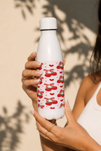 Aarkeo Double Walled Stainless Steel Water Bottle 550ml | Strawberry Sweetheart Print | Insulated Leakproof Hot & Cold Bottle for Office, Gym & Travel 1219 Avenue