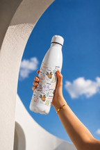 Aarkeo Double Walled Stainless Steel Water Bottle 550ml | Woodland Friends Party Print | Insulated Leakproof Hot & Cold Bottle for Office, Gym & Travel 1219 Avenue
