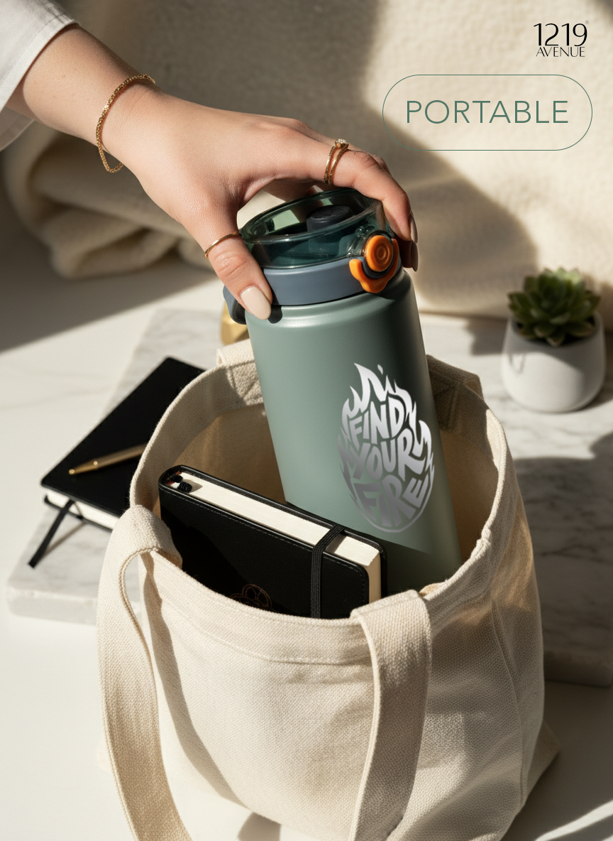Avenue Hydrator Tumbler 1.2 ltr | 100% Leak-Proof | Find Your Fire |Double Walled Insulated Hot & Cold 18+ Hrs | 1200 ML 1219 Avenue