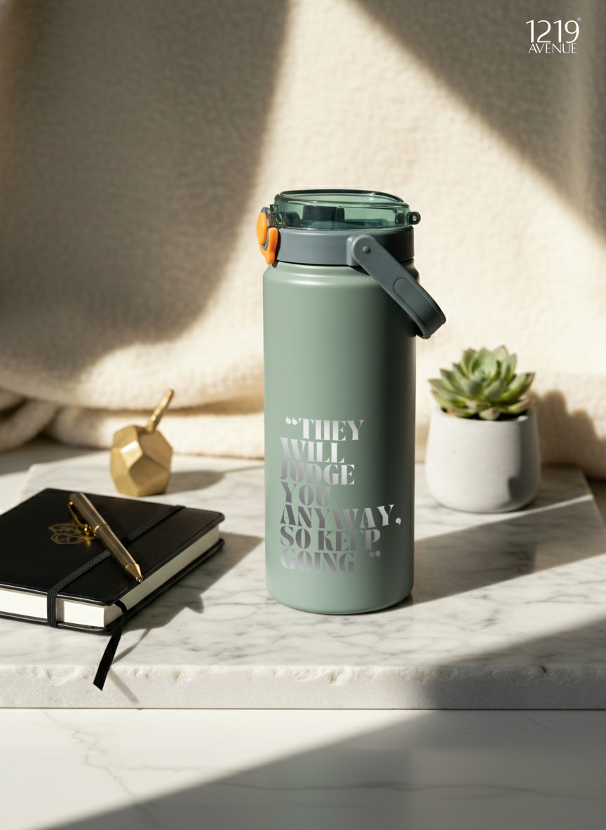 Avenue Hydrator Tumbler 1.2 ltr | 100% Leak-Proof | Keep Going Anyways |Double Walled Insulated Hot & Cold 18+ Hrs | 1200 ML 1219 Avenue