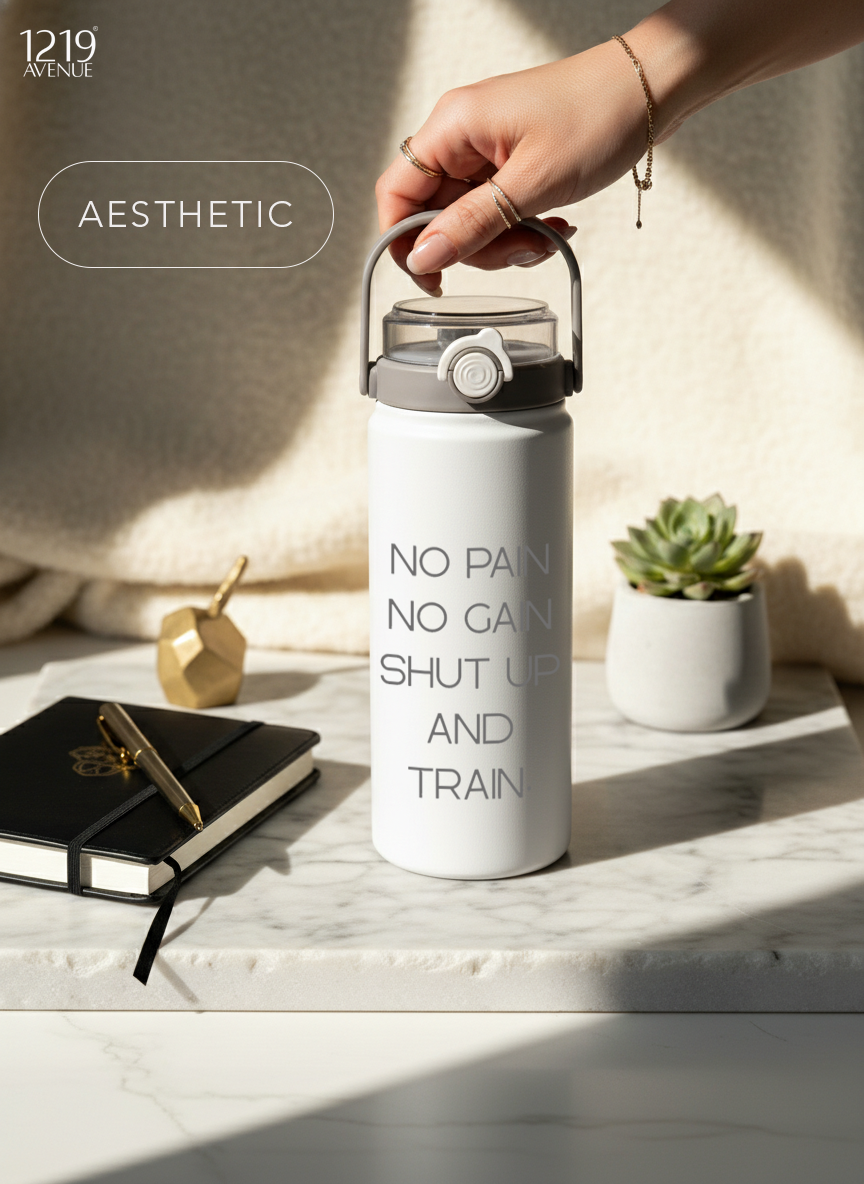 Avenue Hydrator Tumbler 1.2 ltr | 100% Leak-Proof | No Pain No Gain |Double Walled Insulated Hot & Cold 18+ Hrs | 1200 ML 1219 Avenue