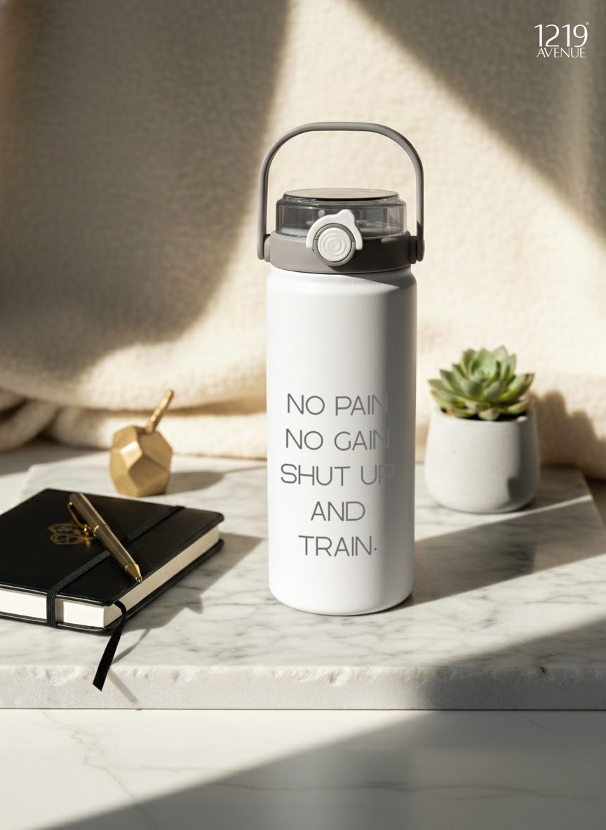 Avenue Hydrator Tumbler 1.2 ltr | 100% Leak-Proof | No Pain No Gain |Double Walled Insulated Hot & Cold 18+ Hrs | 1200 ML 1219 Avenue