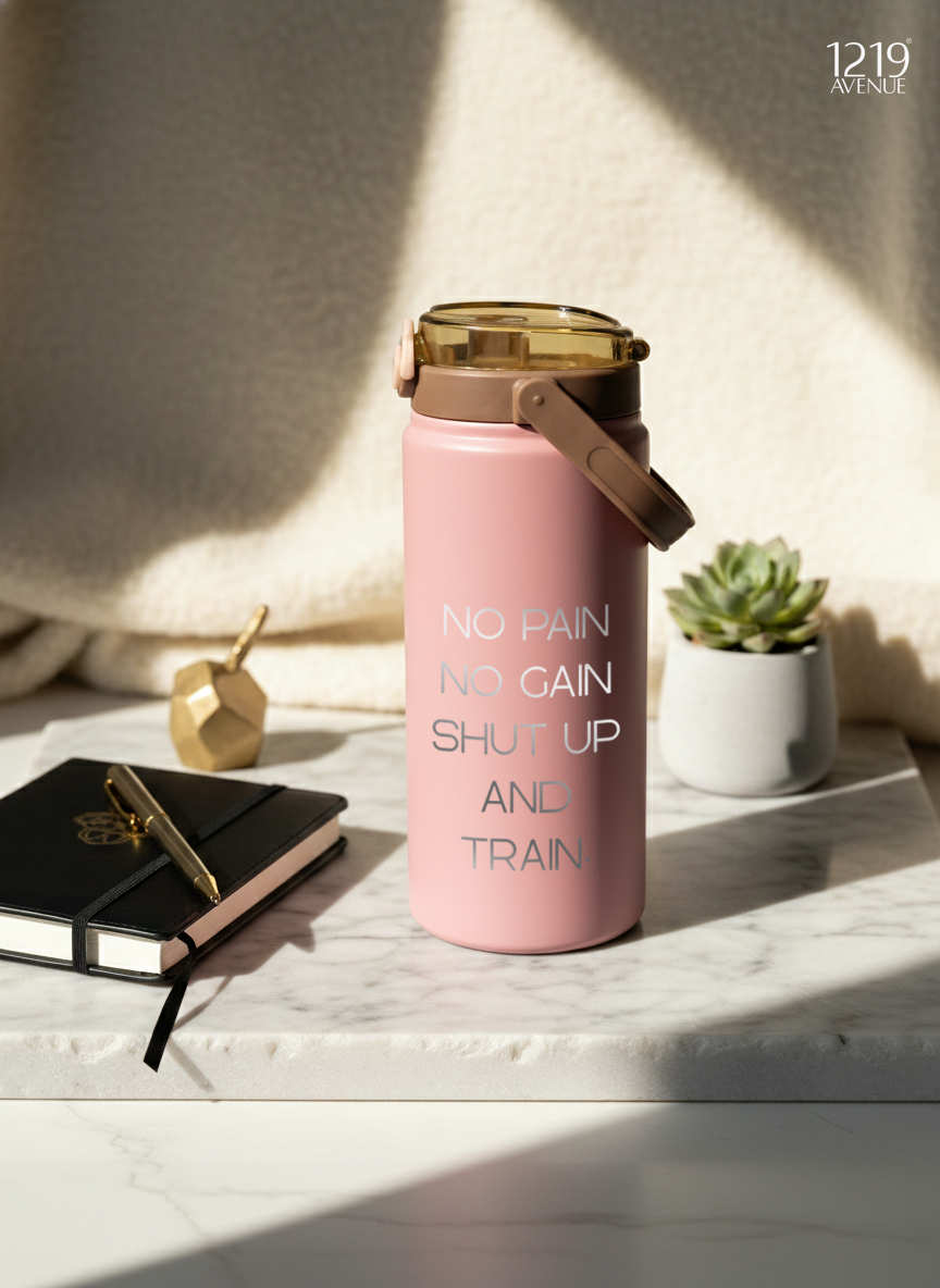 Avenue Hydrator Tumbler 1.2 ltr | 100% Leak-Proof | No Pain No Gain |Double Walled Insulated Hot & Cold 18+ Hrs | 1200 ML 1219 Avenue