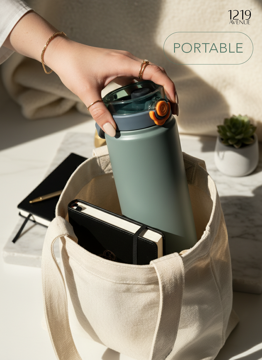 Avenue Hydrator Tumbler 1.2 ltr | 100% Leak-Proof | No Pain No Gain |Double Walled Insulated Hot & Cold 18+ Hrs | 1200 ML 1219 Avenue