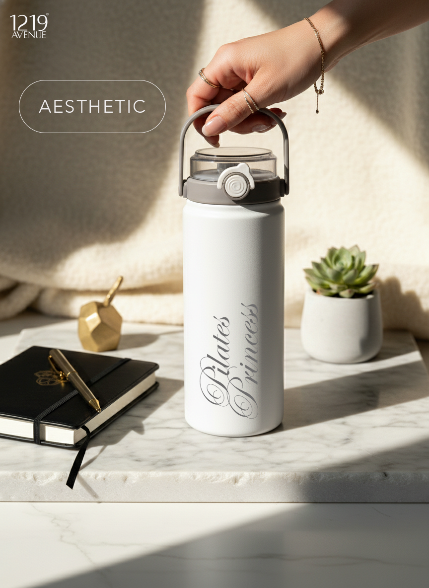 Avenue Hydrator Tumbler 1.2 ltr | 100% Leak-Proof | Pilates Princess |Double Walled Insulated Hot & Cold 18+ Hrs | 1200 ML 1219 Avenue