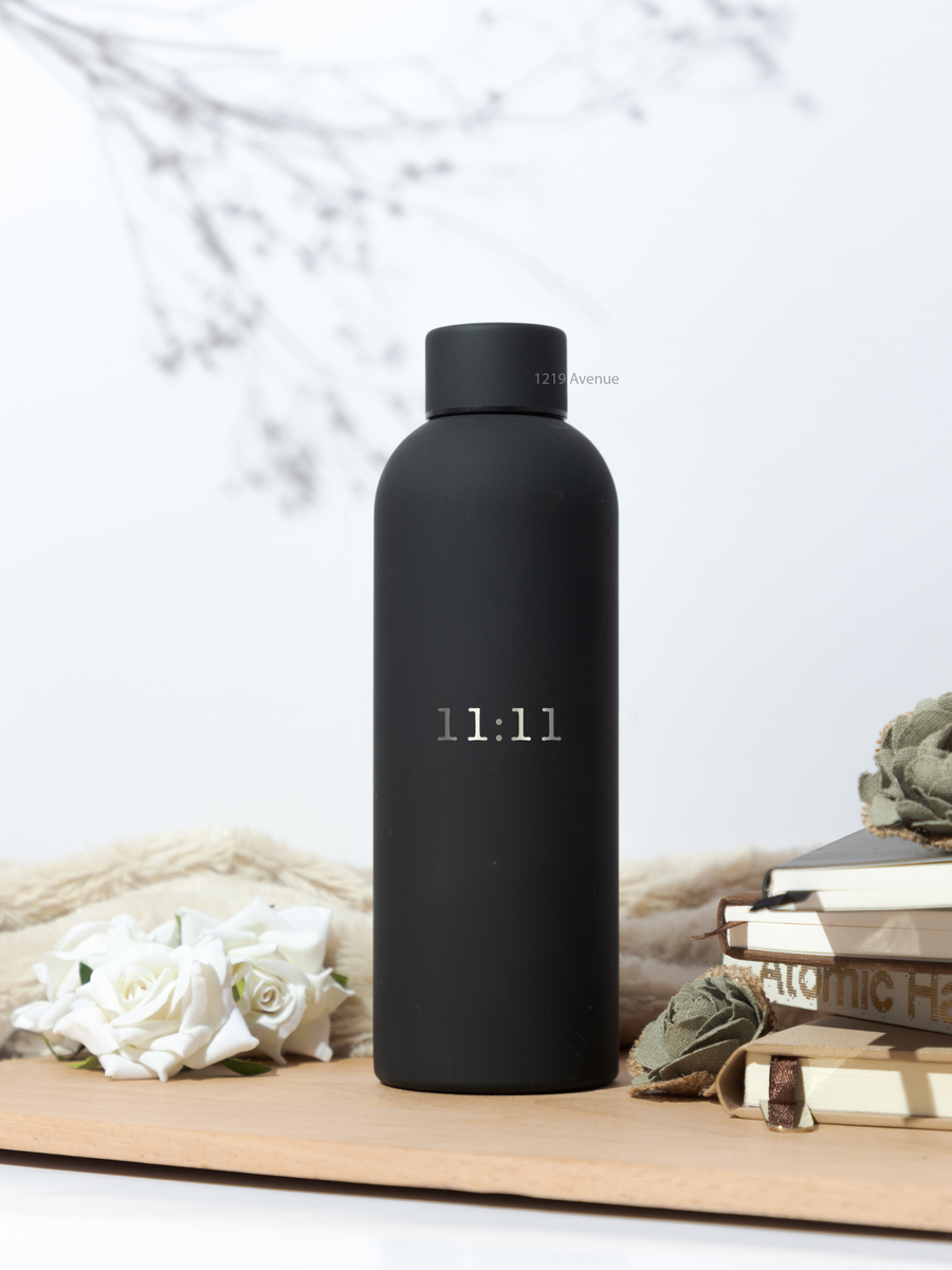 Bae-Sic Bottles 500 ML |11:11 Minimalist Print | Double Walled Hot And Cold Bottles 1219 Avenue India