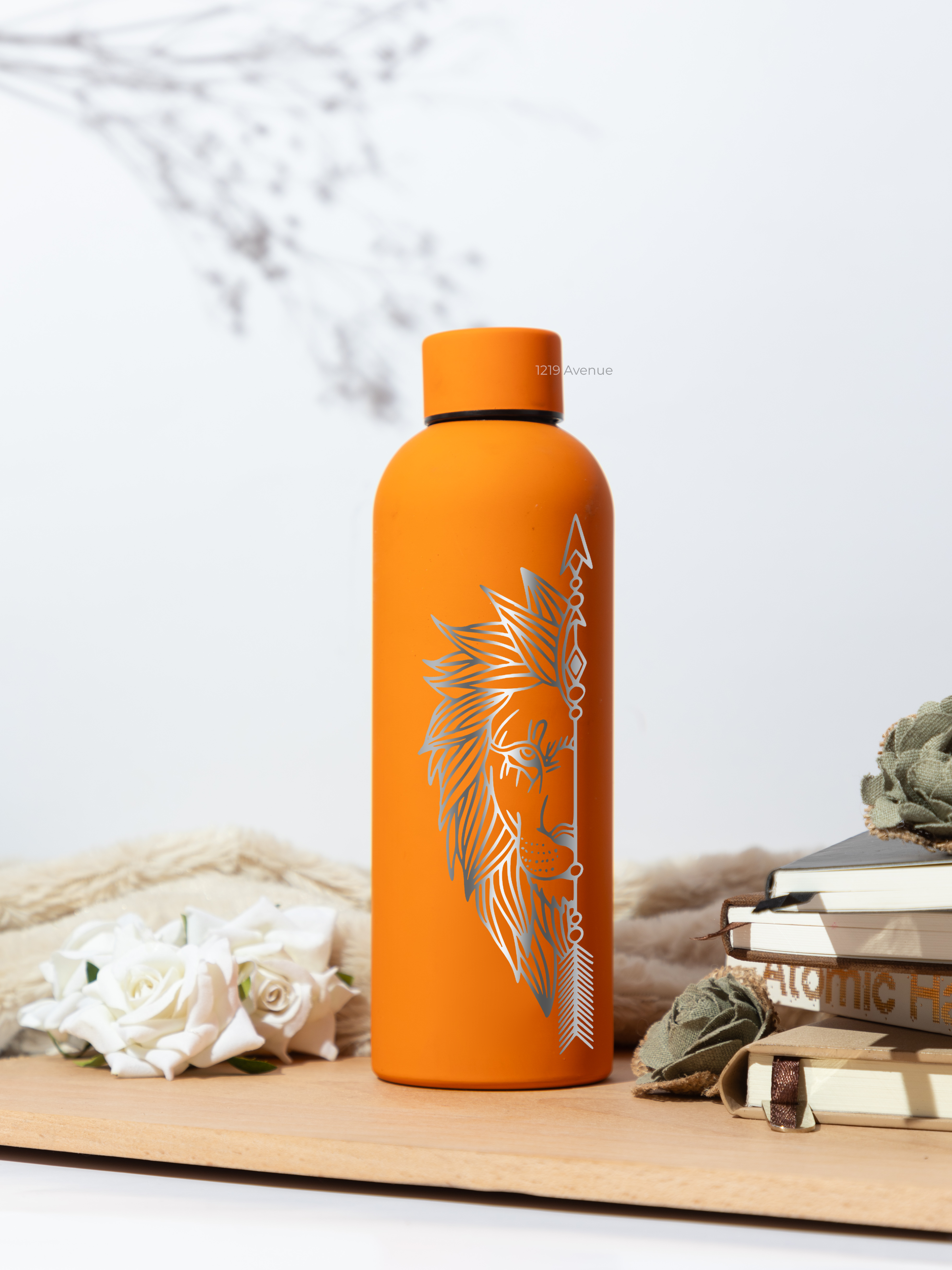 Bae-Sic Bottles 500 ML |Fierce Lion Print | Double Walled Hot And Cold Bottles 1219 Avenue India