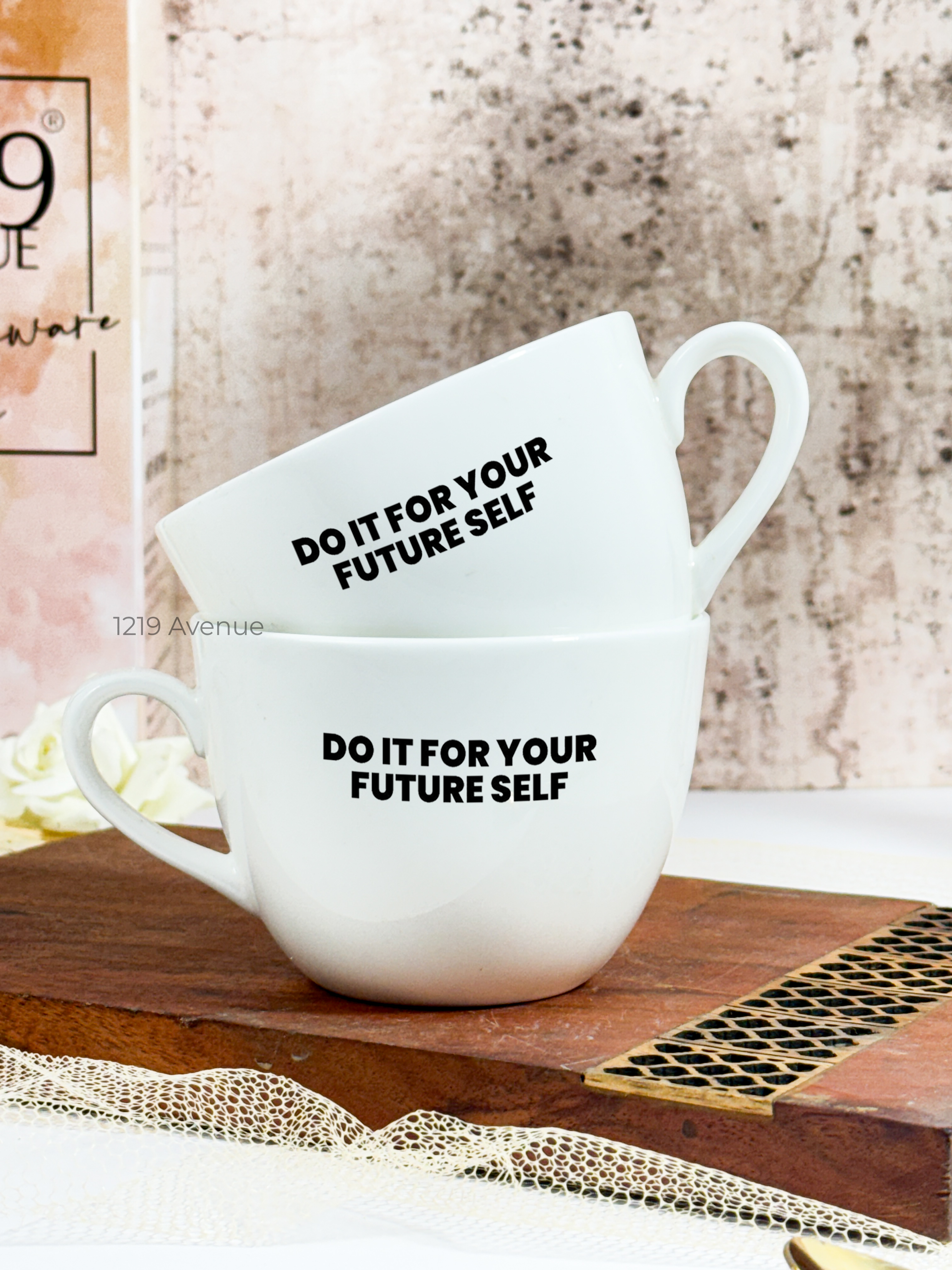 Benji Ceramic Cups |200ml |Do It For Your Future Self Permanent Print | Premium Ceramic Mugs 1219 Avenue