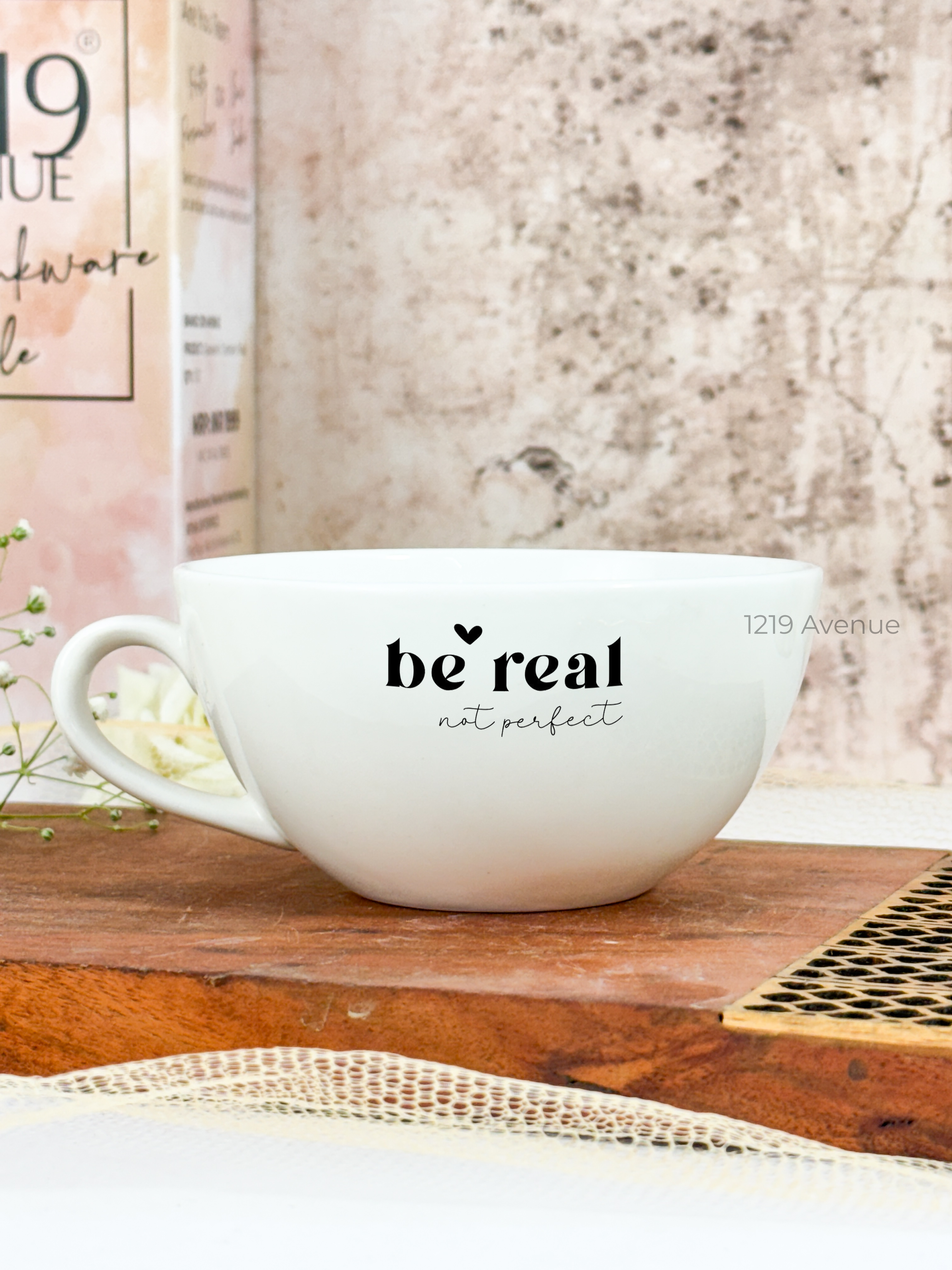 Brawny Ceramic Cups | 250ml |Be Real Permanent Print | Premium Ceramic Mugs 1219 Avenue