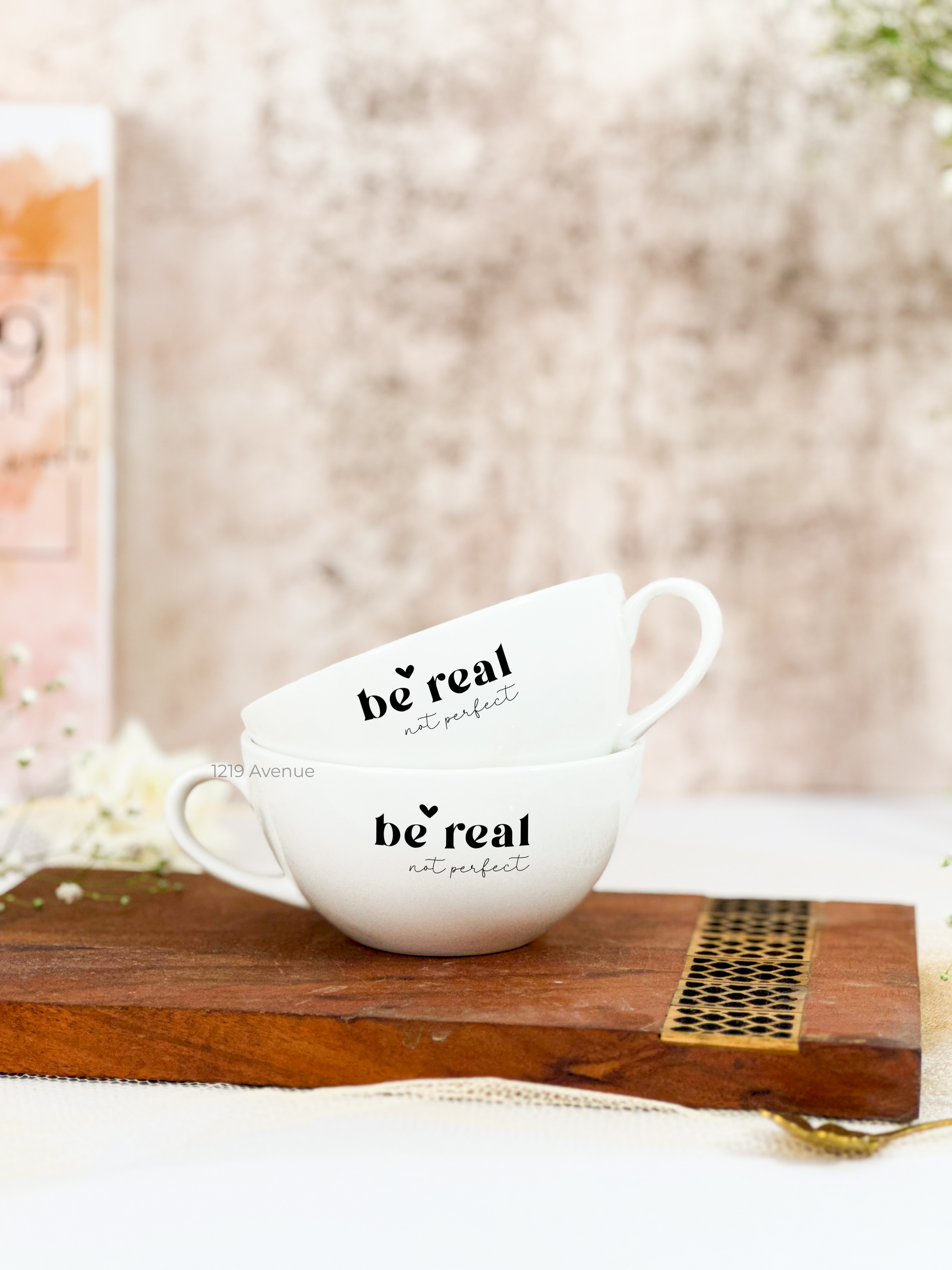 Brawny Ceramic Cups | 250ml |Be Real Permanent Print | Premium Ceramic Mugs 1219 Avenue