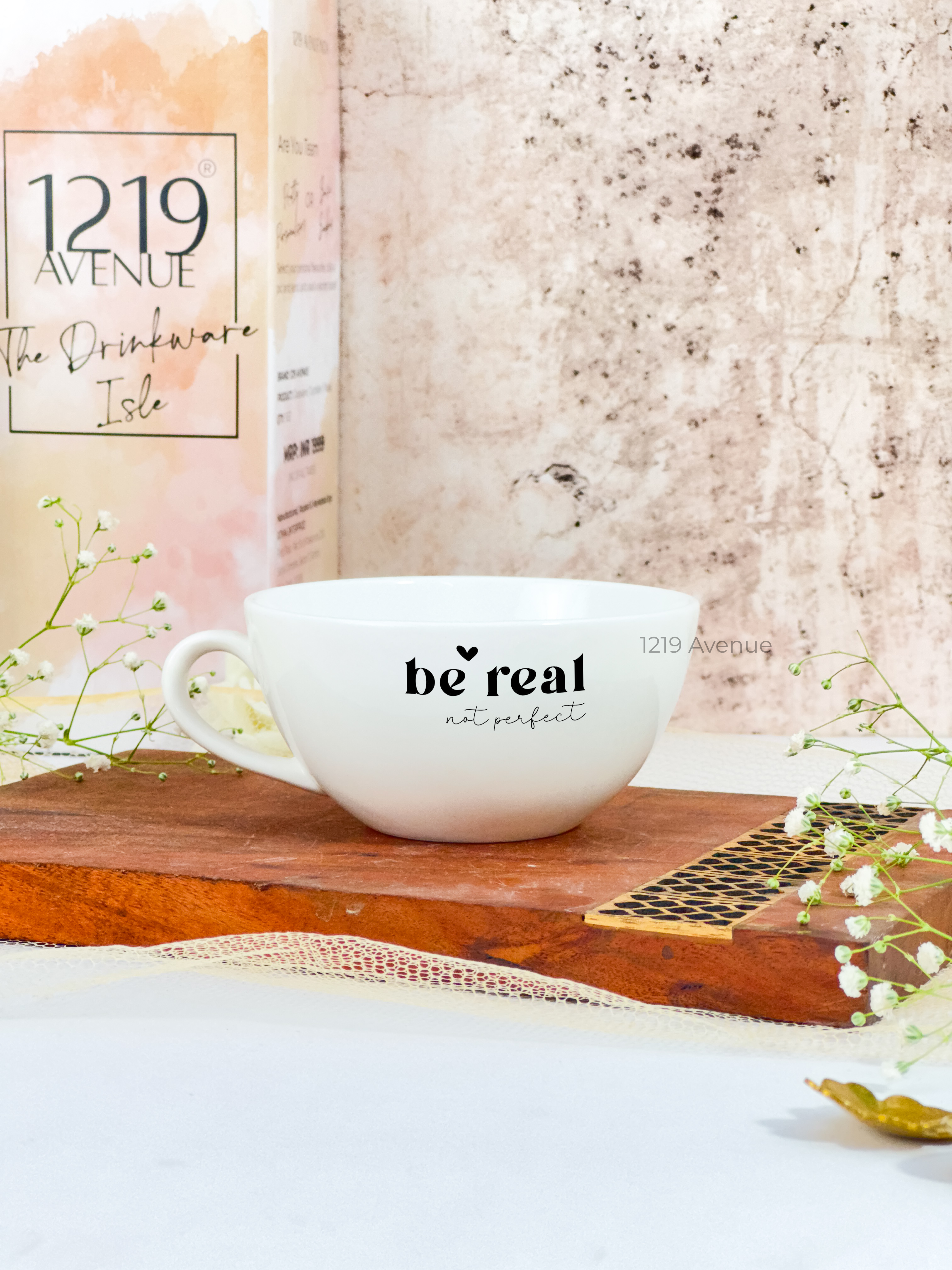 Brawny Ceramic Cups | 250ml |Be Real Permanent Print | Premium Ceramic Mugs 1219 Avenue