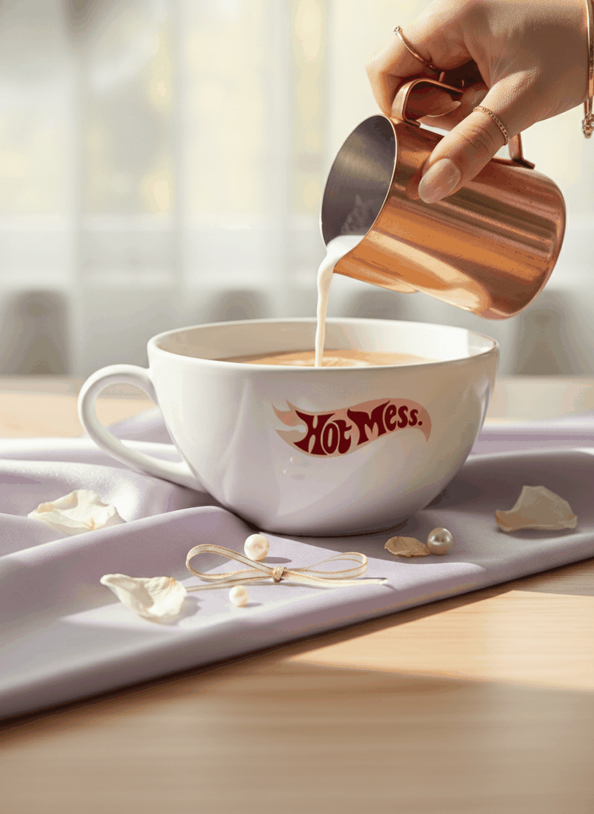 Brawny Ceramic Cups | 250ml |Hot Mess Permanent Print | Premium Ceramic Mugs 1219 Avenue