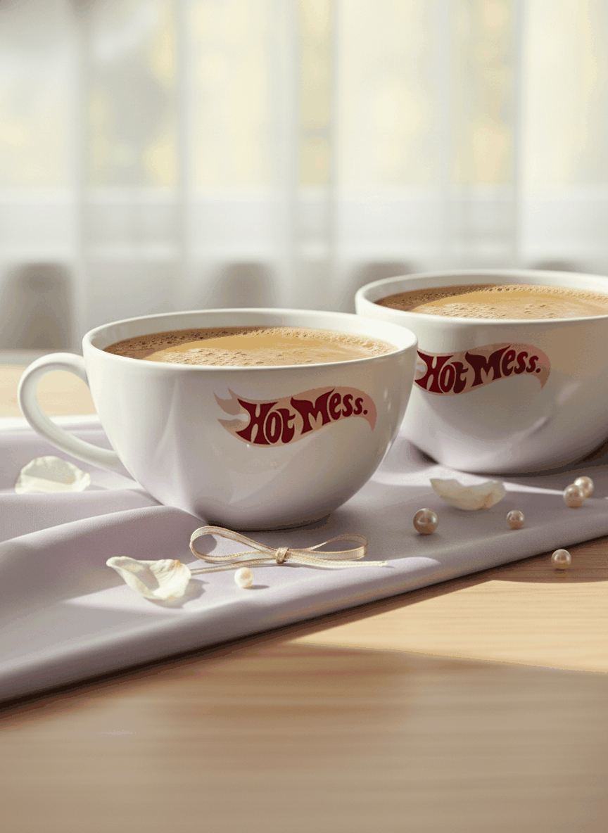 Brawny Ceramic Cups | 250ml |Hot Mess Permanent Print | Premium Ceramic Mugs 1219 Avenue