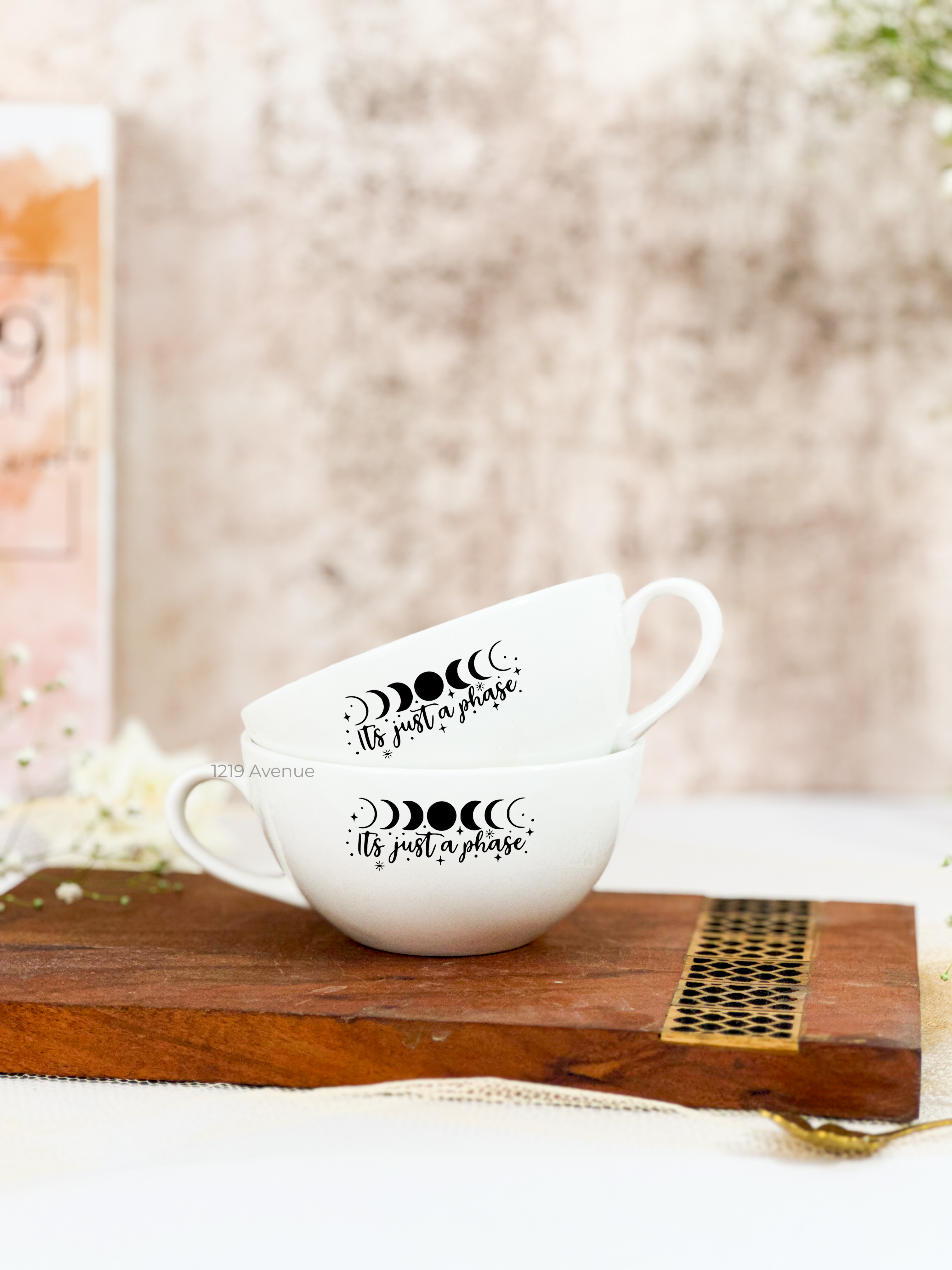 Brawny Ceramic Cups | 250ml |Just a Phase Permanent Print | Premium Ceramic Mugs 1219 Avenue