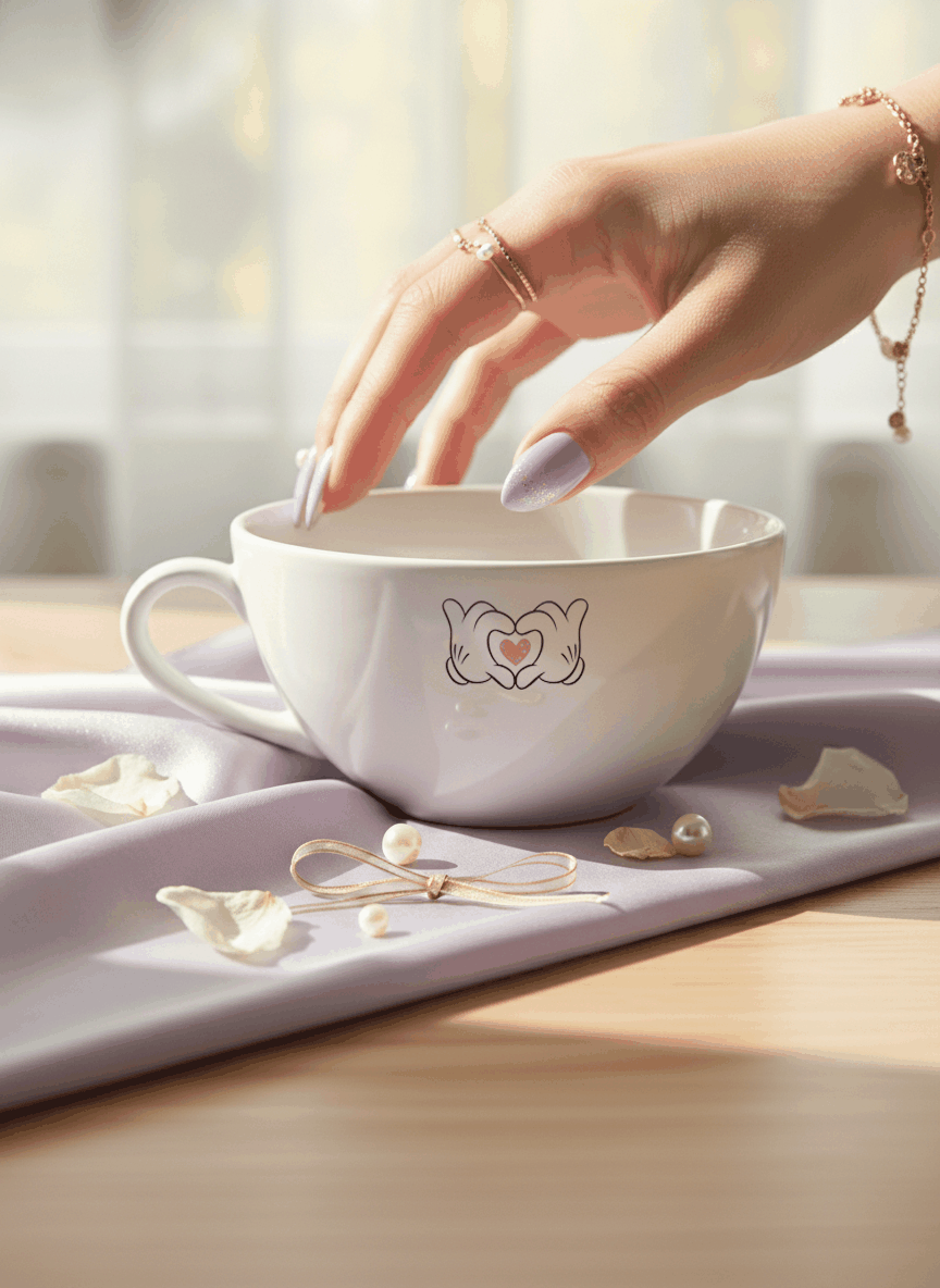 Brawny Ceramic Cups | 250ml |Mickey love Permanent Print | Premium Ceramic Mugs 1219 Avenue