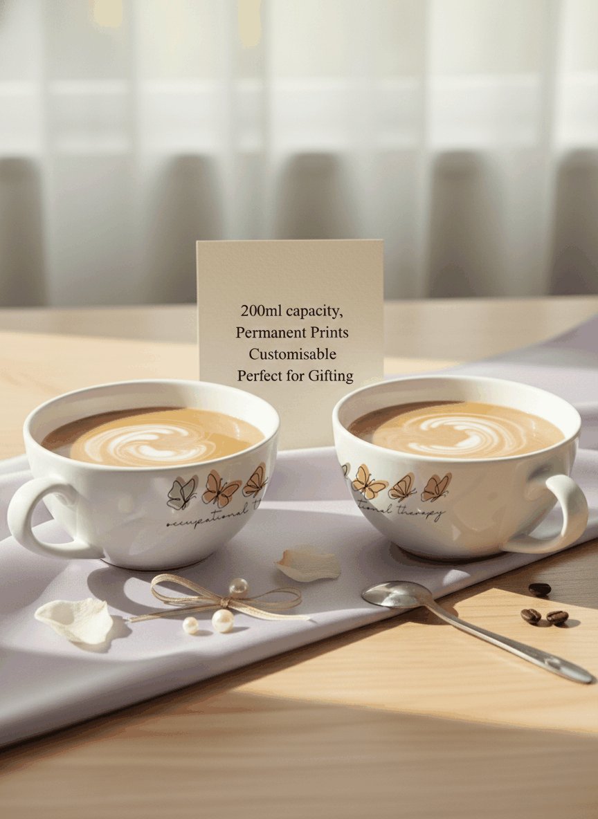 Brawny Ceramic Cups | 250ml |Occupational Therapy Permanent Print | Premium Ceramic Mugs 1219 Avenue