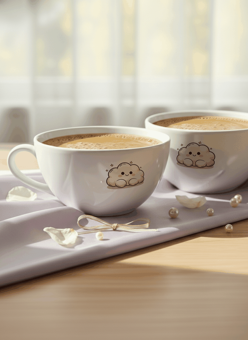 Brawny Ceramic Cups | 250ml |Pookie Cloud Permanent Print | Premium Ceramic Mugs 1219 Avenue