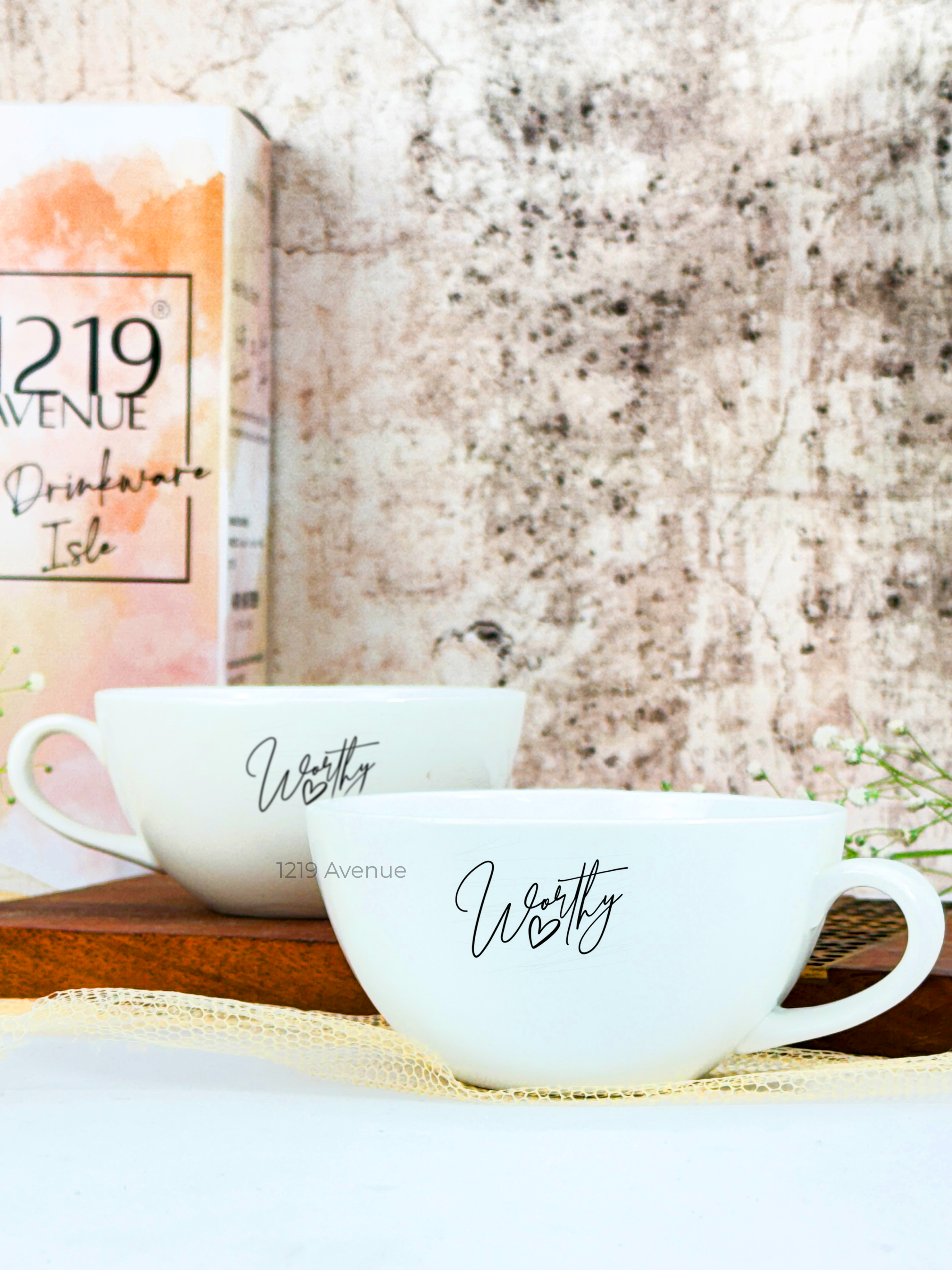 Brawny Ceramic Cups | 250ml |Worthy Permanent Print | Premium Ceramic Mugs 1219 Avenue