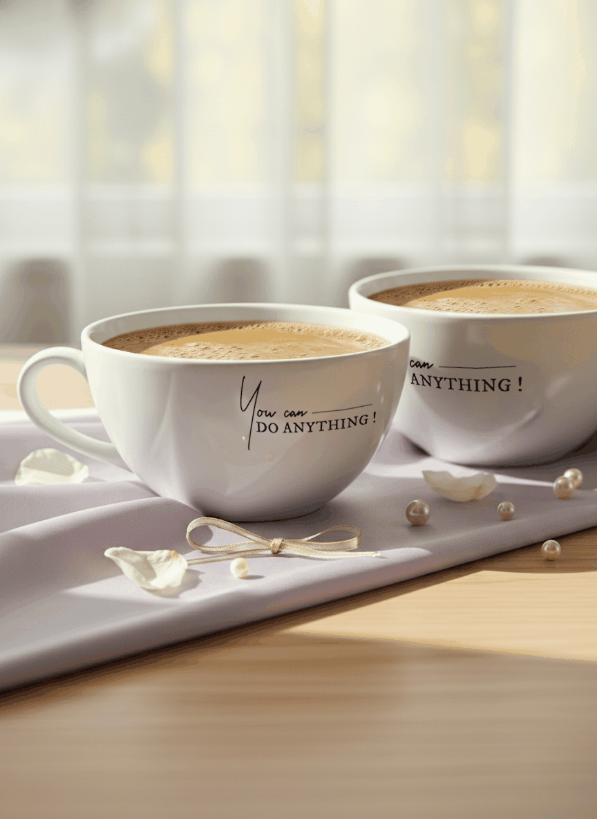 Brawny Ceramic Cups | 250ml |You Can Do Anything Permanent Print | Premium Ceramic Mugs 1219 Avenue