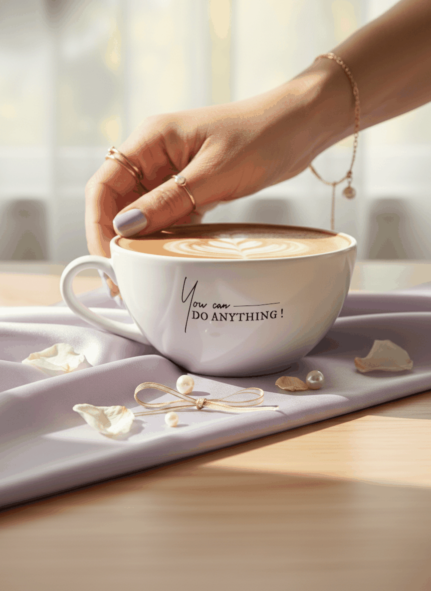 Brawny Ceramic Cups | 250ml |You Can Do Anything Permanent Print | Premium Ceramic Mugs 1219 Avenue