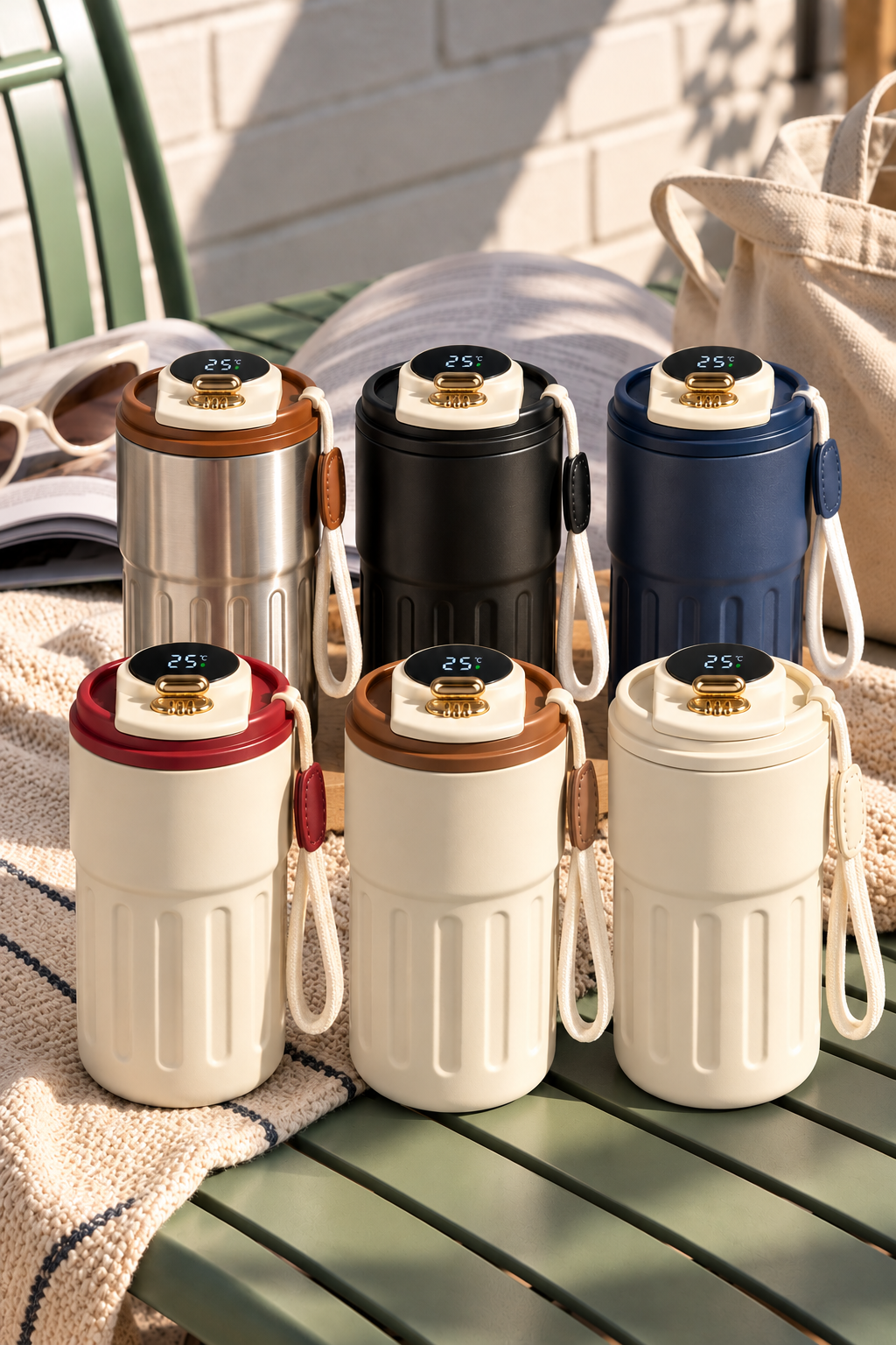 Caffé Muse Temperature Display Coffee Flask 500ml | Double Wall Insulated Hot & Cold Flask 1219 Avenue