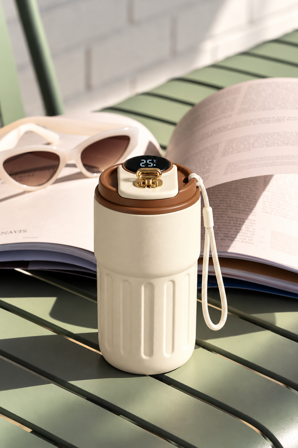 Caffé Muse Temperature Display Coffee Flask 500ml | Double Wall Insulated Hot & Cold Flask 1219 Avenue