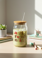 Can Shaped Sipper 500ml| Anti Romantic Print | 18oz Can Tumbler with lid, straw and coaster. 1219 Avenue India