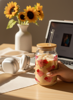 Can Shaped Sipper 500ml| Love Notes| Tumbler with lid and straw 1219 Avenue India