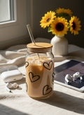 Can Shaped Sipper 500ml| Scribbled Heart | 18oz Can Tumbler with lid and straw 1219 Avenue India