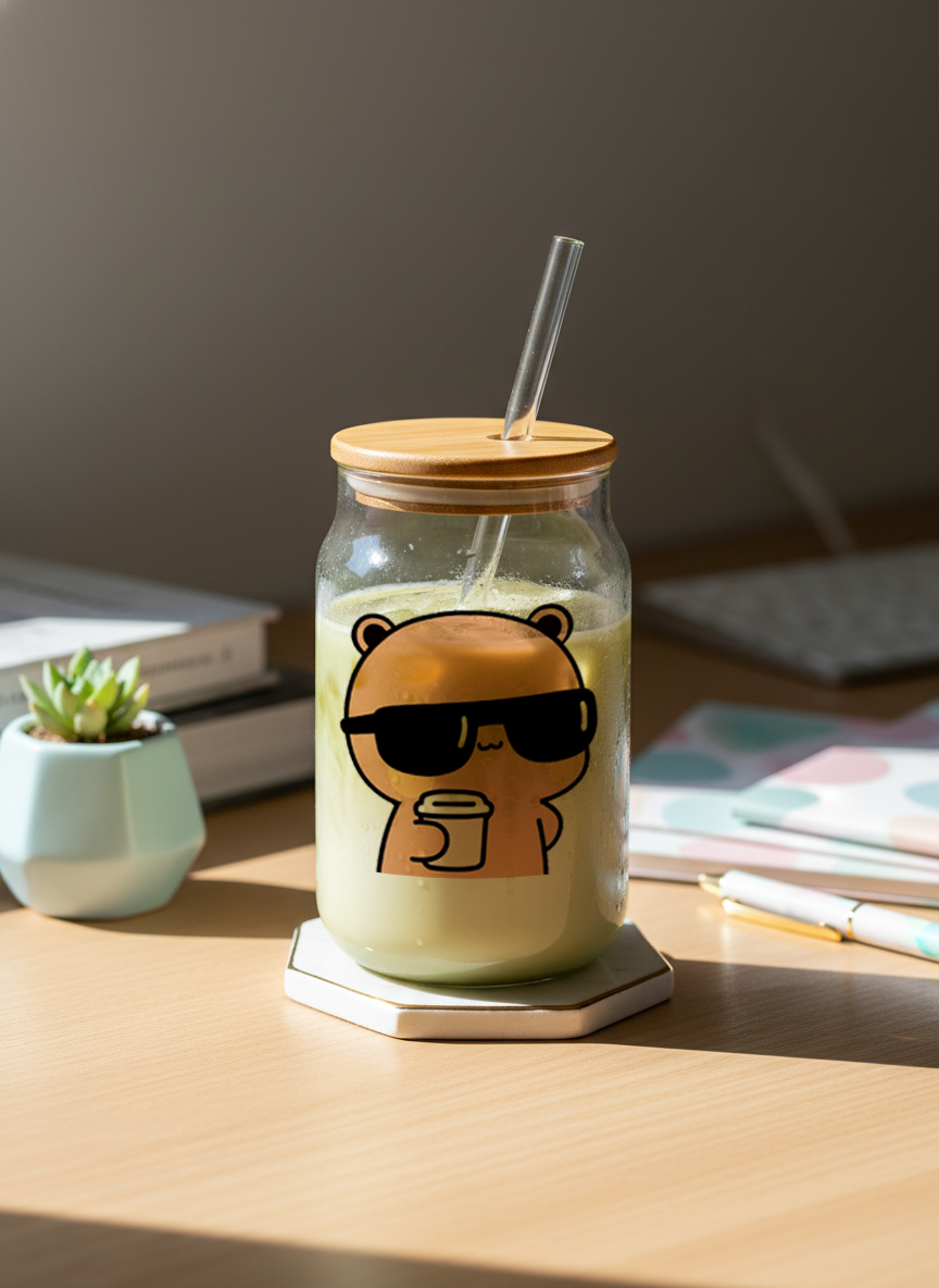 Can Shaped Sipper 500ml| What You Lookin At Print | 18oz Can Tumbler with lid and straw 1219 Avenue India