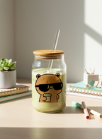 Can Shaped Sipper 500ml| What You Lookin At Print | 18oz Can Tumbler with lid and straw 1219 Avenue India