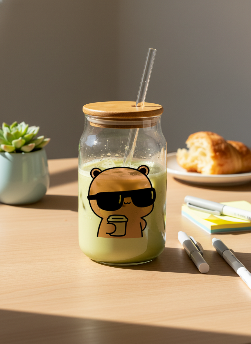 Can Shaped Sipper 500ml| What You Lookin At Print | 18oz Can Tumbler with lid and straw 1219 Avenue India