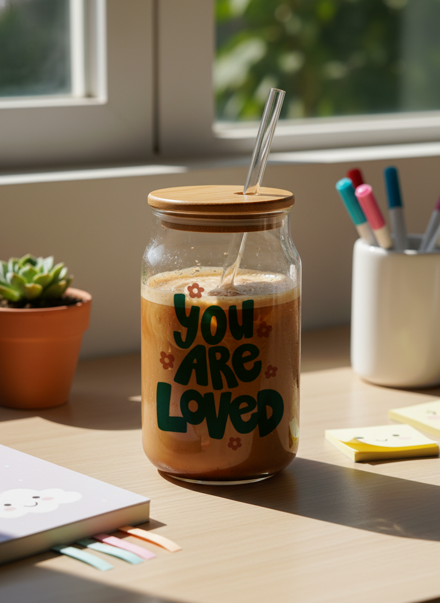Can Shaped Sipper 500ml|You Are Loved Print | 18oz Can Tumbler with lid, straw 1219 Avenue India