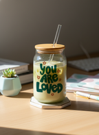 Can Shaped Sipper 500ml|You Are Loved Print | 18oz Can Tumbler with lid, straw 1219 Avenue India