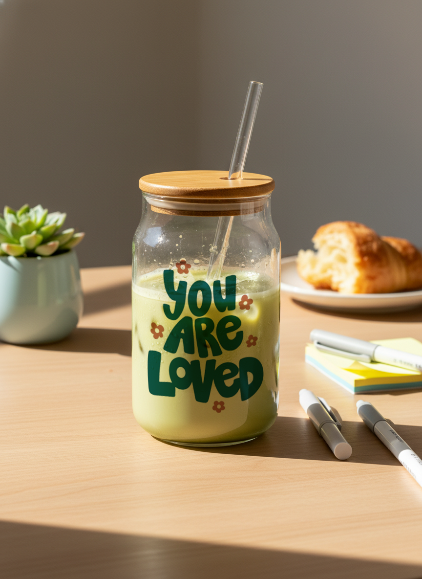 Can Shaped Sipper 500ml|You Are Loved Print | 18oz Can Tumbler with lid, straw 1219 Avenue India