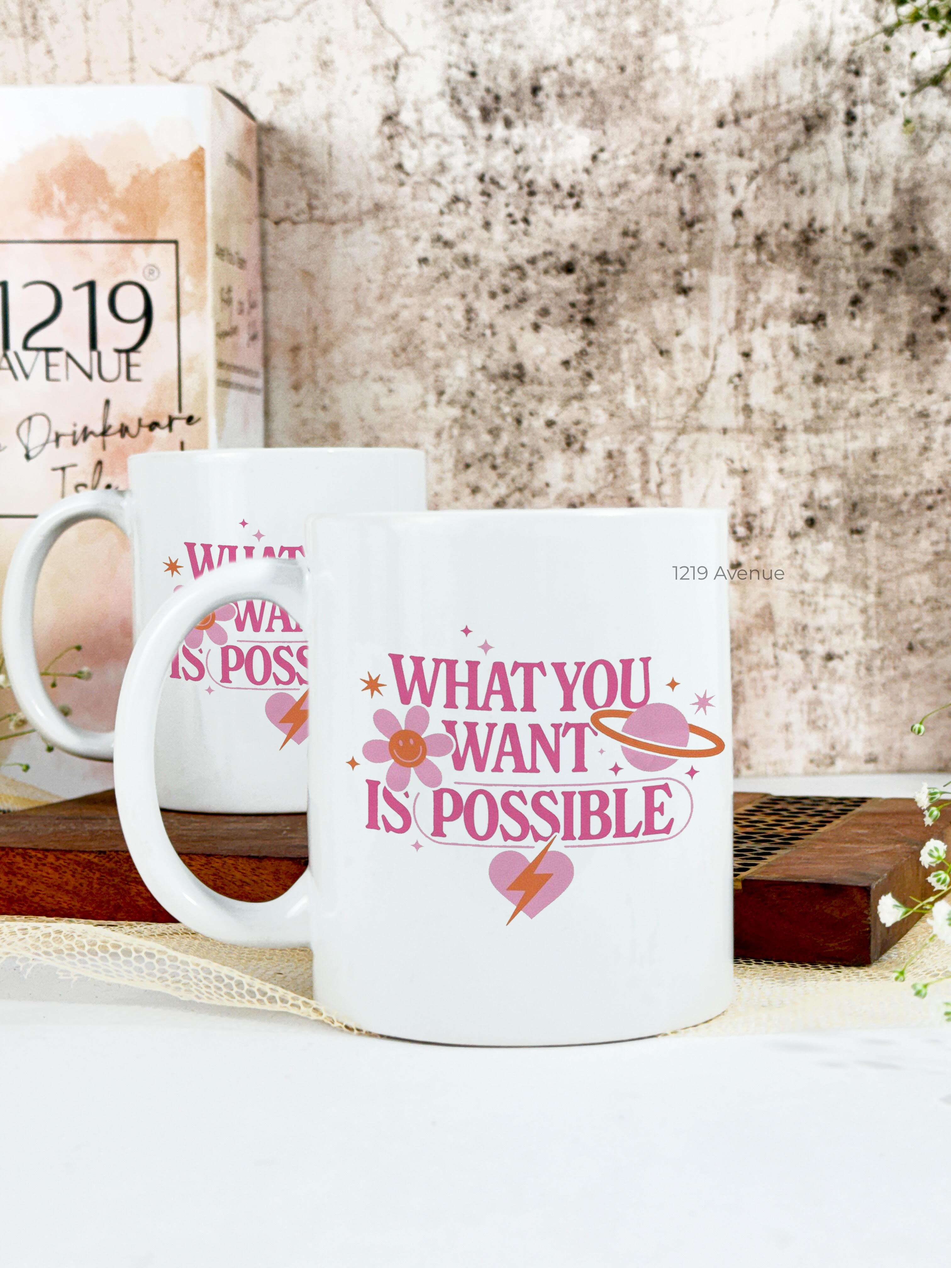 Ceramic White Mug 350ml | Cosmic Manifest | Pocket Picks Mugs 1219 Avenue