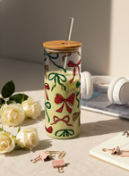 Clear Grande Sipper 650ml|Bow And Grace Print| 600ml Coffee Tumbler with Straw and Lid 1219 Avenue India