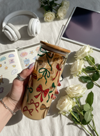 Clear Grande Sipper 650ml|Bow And Grace Print| 600ml Coffee Tumbler with Straw and Lid 1219 Avenue India